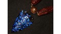 Deep Blue Dichroic Glass Arrowhead Necklace (SOLD)